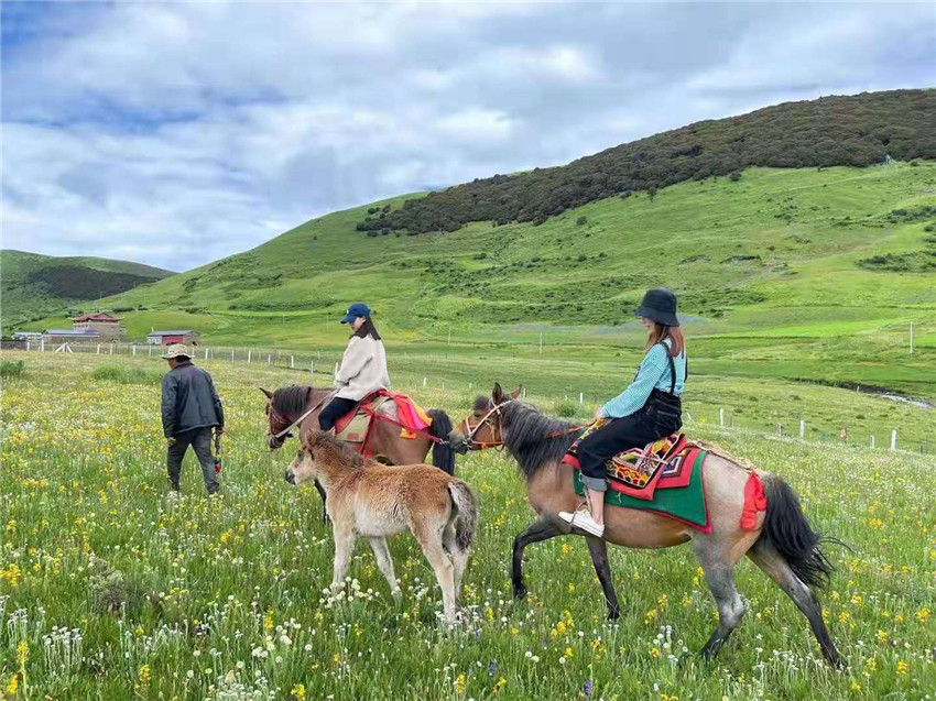 游客在祝?；êｓw驗(yàn)騎馬  任剛.jpg